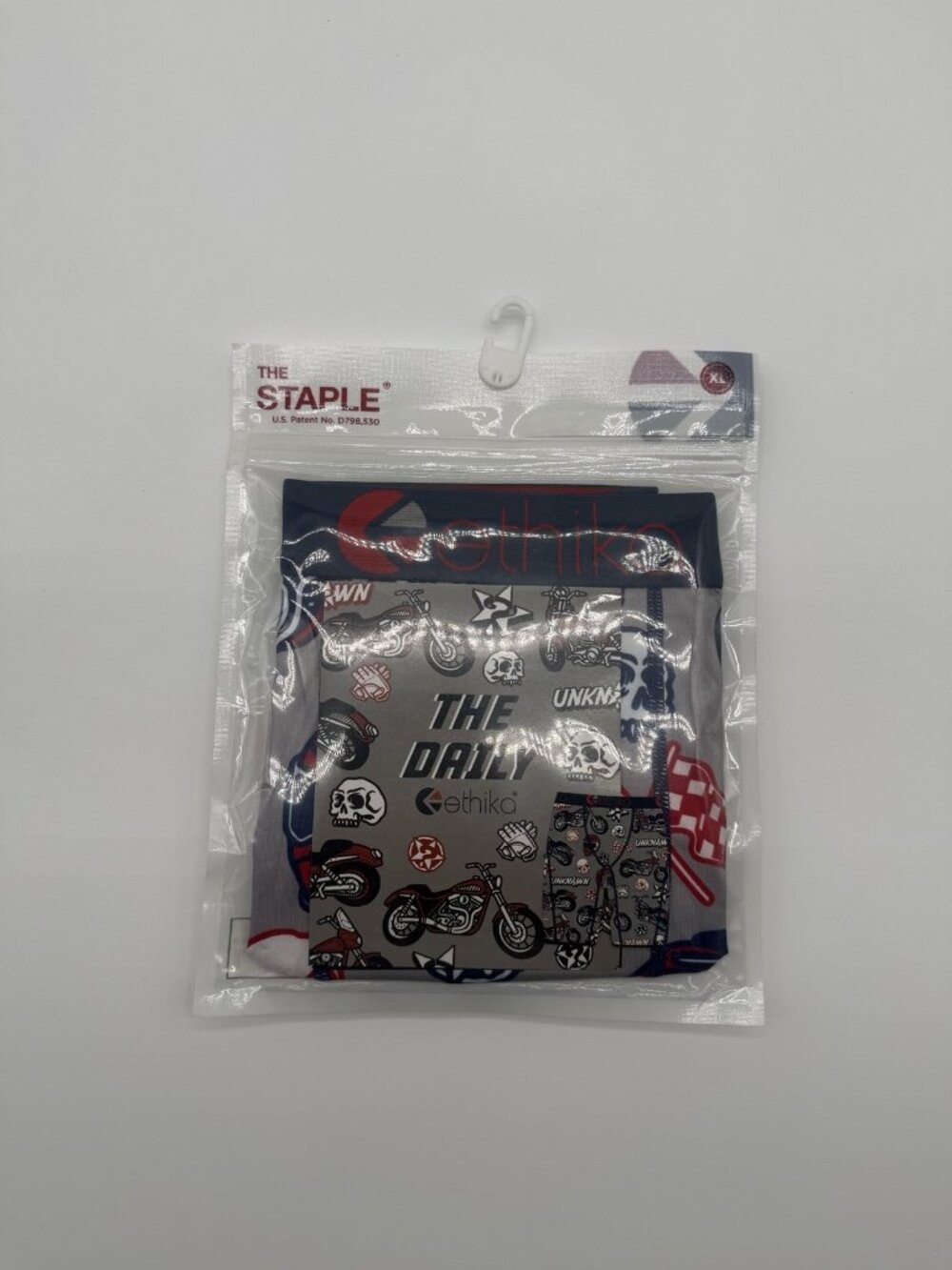 New Ethika The Staple Boxer Briefs Men's Size XL Gray Biker Motorcycle Underwear